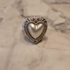 Never Worn Judith Ripka Mabe Pearl Heart Shaped Ring